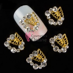 Decoratiuni 3D Metalice 093 Fluturasi Aurii cu stras 